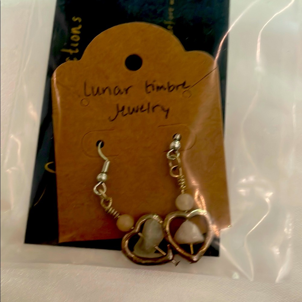 Silver and Gold Heart Earrings